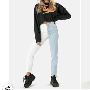 Color Block Mom Jeans